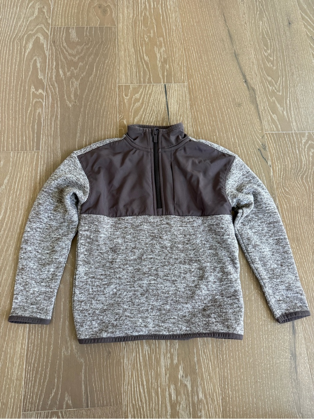 All in Motion Boys Fleece 1/4 Zip Pullover Brown XS 4/5